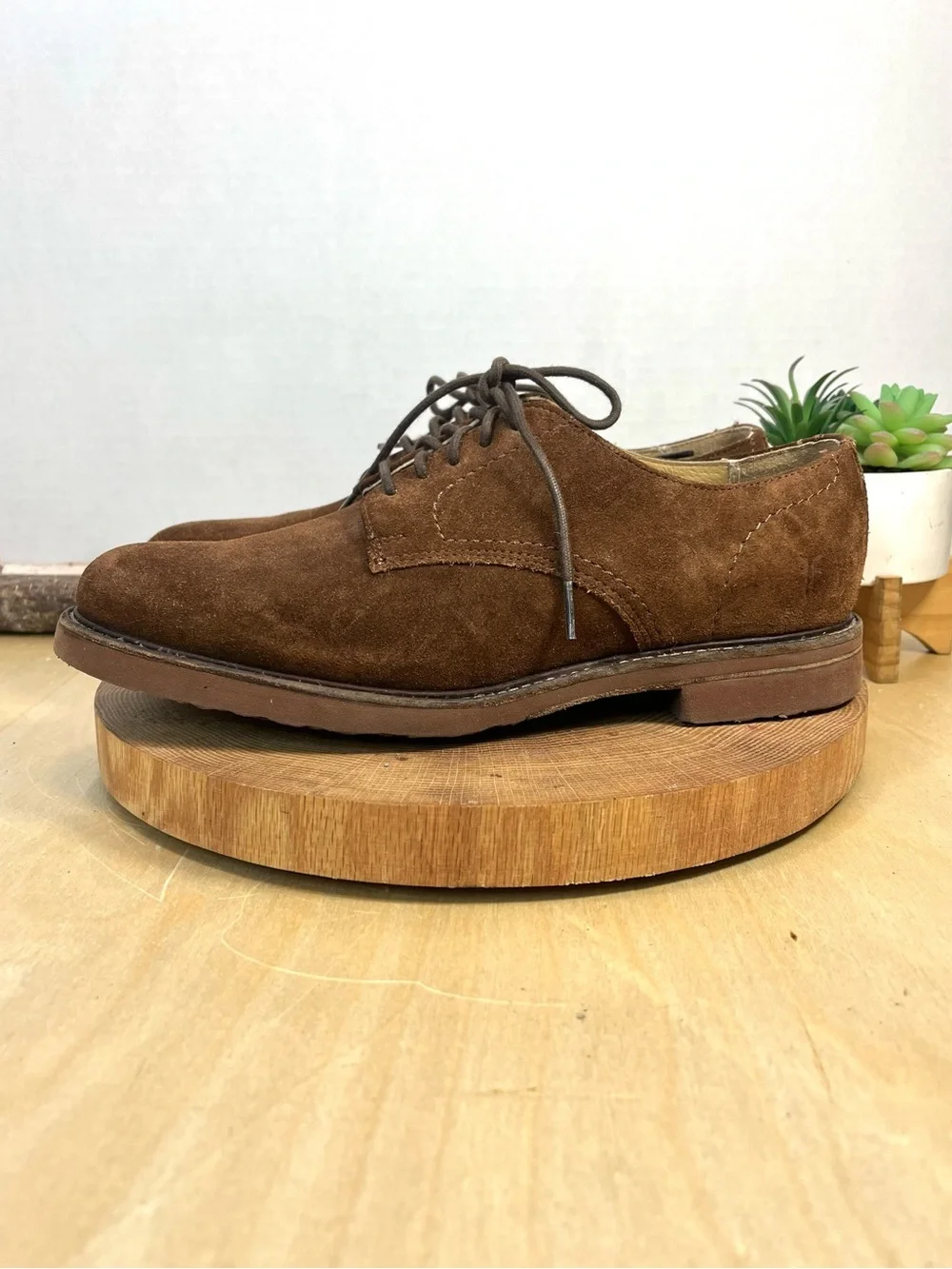 Vintage Frye Brown Suede Oxford Shoes Made in Mexico – Men's Size 8.5D – Preppy